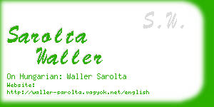 sarolta waller business card